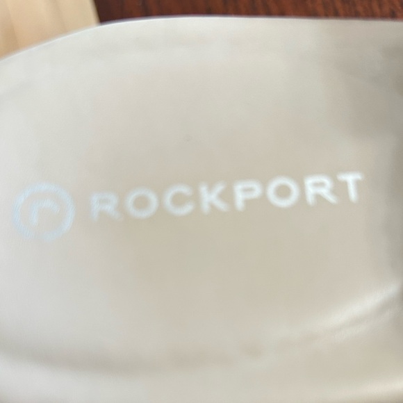 Rockport Gladiator Wedge Sandals Black and White w/ Cork‎ Size 9 Adidas Adiprene - Picture 6 of 8